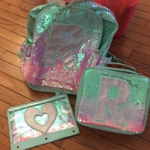 Justice R Backpack school set.